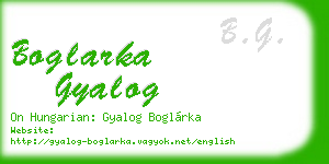 boglarka gyalog business card