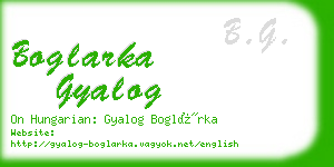 boglarka gyalog business card